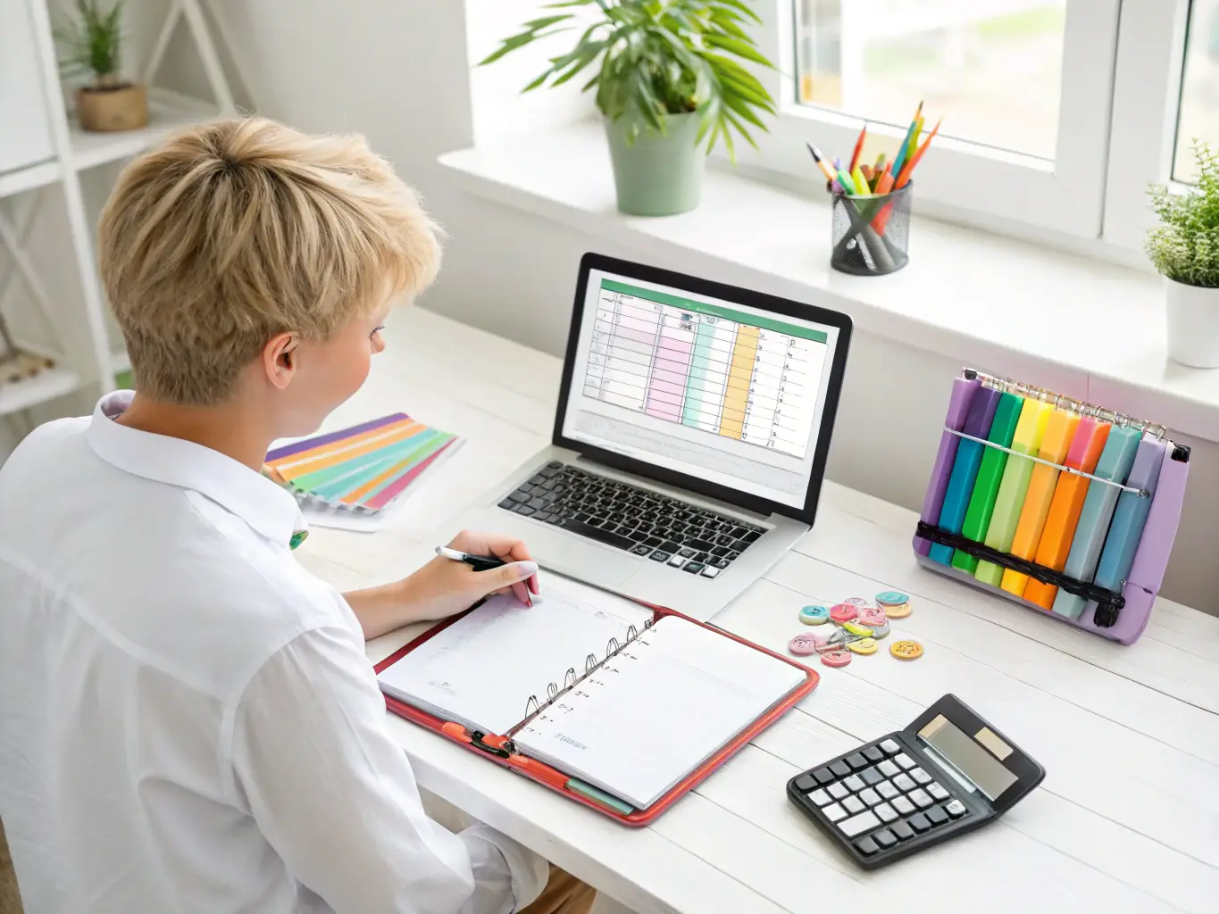 A person analyzing financial data on a laptop, showcasing the use of online accounting software for strategic decision-making in a business setting.